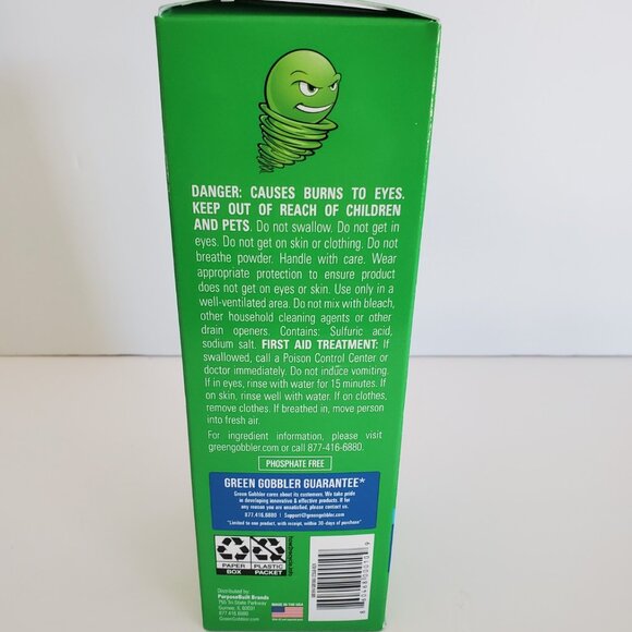 Green Gobbler 6.53 oz. Drain Opening Powder Packs (3) plus 1 clog remover tool - Picture 4 of 5